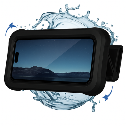Waterproof Shower Phone Holder with 480° Rotation, Angle Adjustable, Wall Mounted Phone Holder for Bathroom Kitchen, up to 6.8I